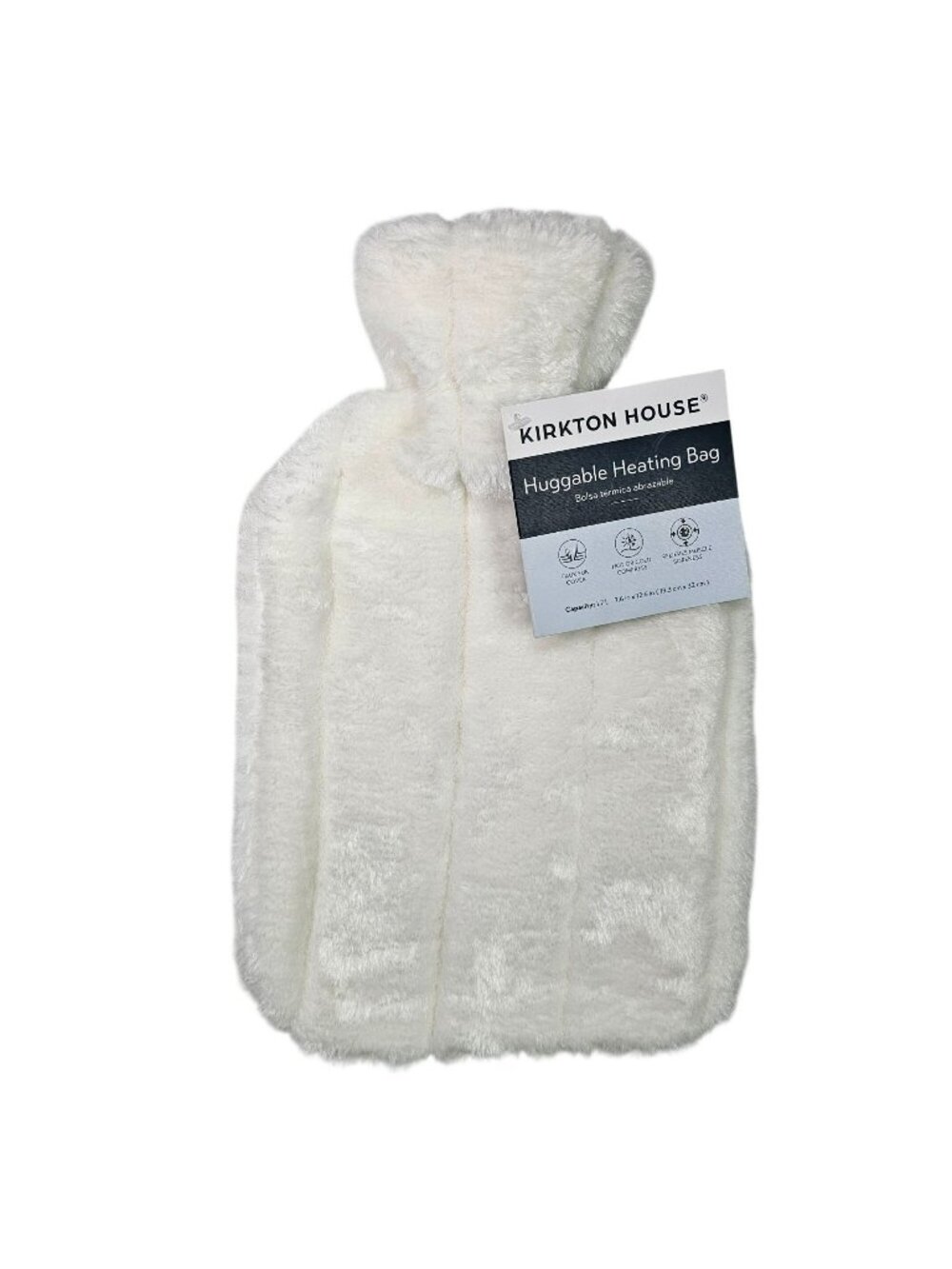 Kirkton House Huggable Heating Bag 1.7L Hot / Cold NEW White Faux Fur Cover
